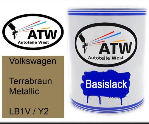 Volkswagen, Terrabraun Metallic, LB1V / Y2: 1L Lackdose, von ATW Autoteile West.